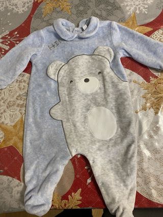 Tuta neonato orsetto azzurra