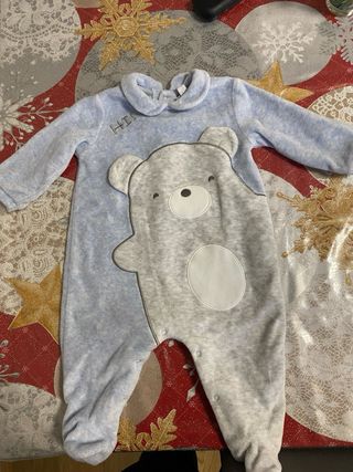 Tuta neonato orsetto azzurra
