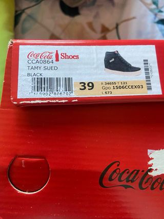 Zapatillas Coca-Cola Negras Talla 39