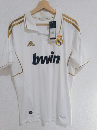 Camiseta Adidas Real Madrid Blanca Dorada Talla L
