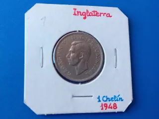 Moneda 1 Chelin Inglaterra 1948