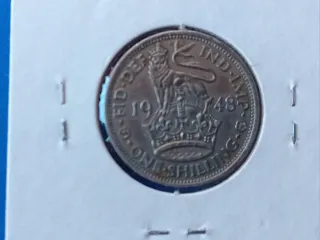 Moneda 1 Chelin Inglaterra 1948