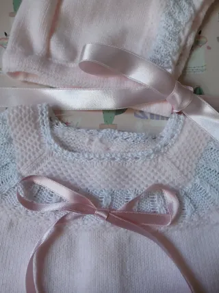 Conjunto jersey y capota bebé 1-3 meses