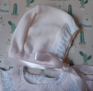 Conjunto jersey y capota bebé 1-3 meses
