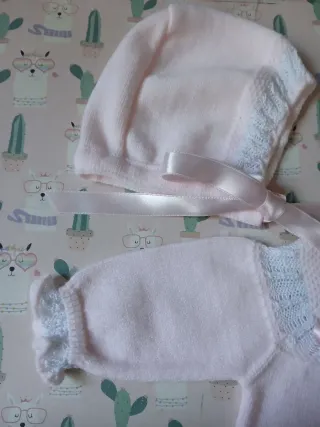 Conjunto jersey y capota bebé 1-3 meses