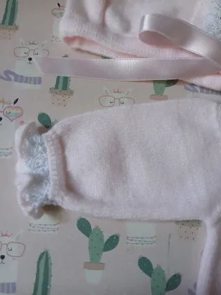 Conjunto jersey y capota bebé 1-3 meses