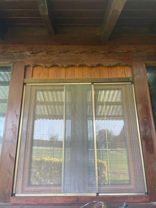 Pérgola de madera y cristali