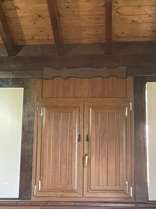 Pérgola de madera y cristali