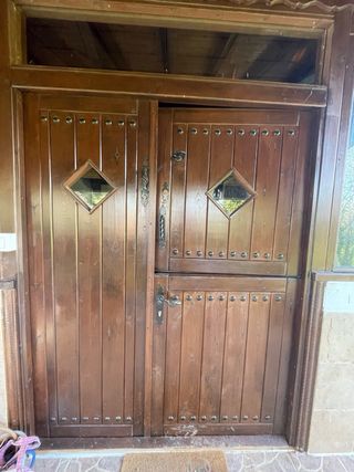 Pérgola de madera y cristali