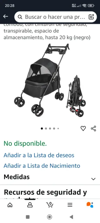 Carrito para perros hasta 15kg