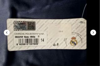 Chándal Real Madrid Talla S