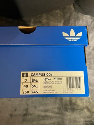 Zapatillas Adidas Campus Azul y Blanco