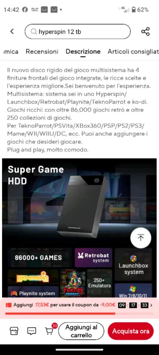 Emulatore Hard Disk Console Arcade Multiplayer