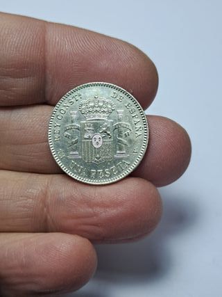 ALFONSO XIII 1 PESETA PLATA 1900 *19*00 BELLA E895