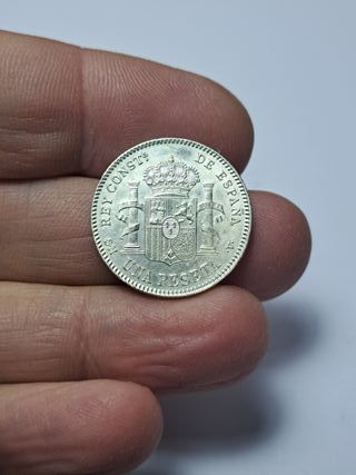 ALFONSO XIII 1 PESETA PLATA 1900 *19*00 BELLA E895
