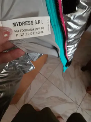 Anorak Hazel plateado acolchado