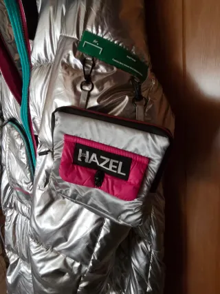 Anorak Hazel plateado acolchado