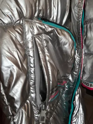 Anorak Hazel plateado acolchado