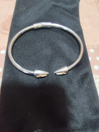 Bracciale Argento con Spade Dorate