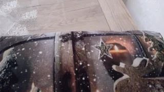 Cuscino Natale con Luci Renna e Candele