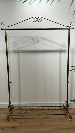 Perchero Forja Dorado Tienda Ropa