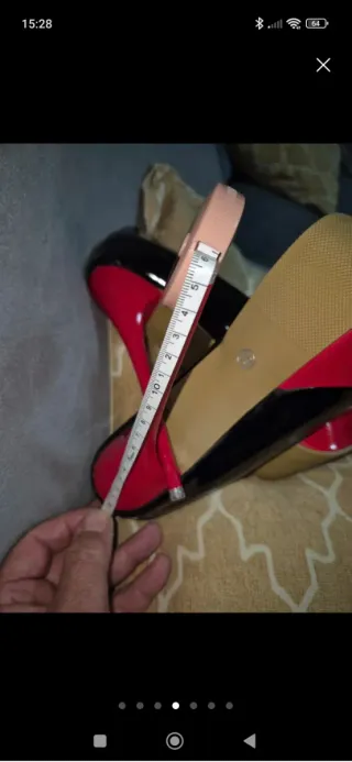 Zapatos tacón 16cm negros y rojos