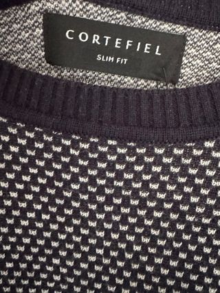 Jersey Cortefiel Slim Fit Talla XL Azul Marino