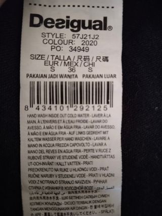 Jersey Desigual con lentejuelas bueno