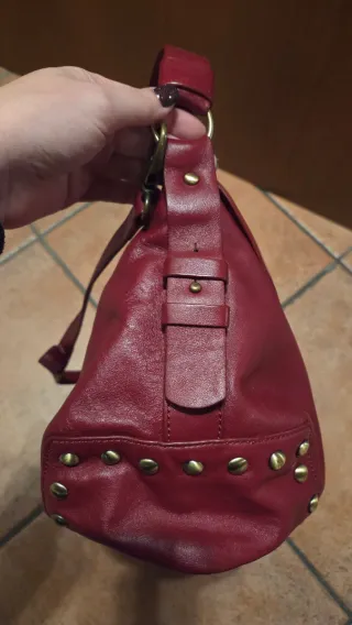 Borsa sacca Bric's in pelle rossa