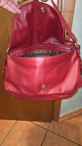 Borsa sacca Bric's in pelle rossa