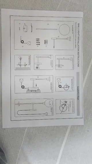 Lámpara de pared redonda cristal y metal