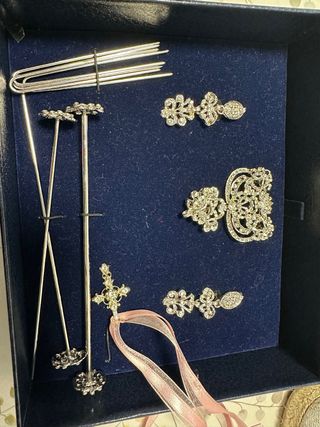 Aderezo plata niña con pedrería