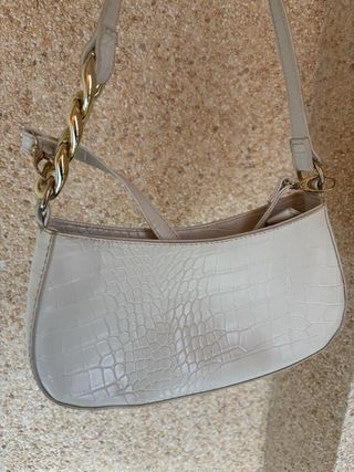Bolso Blanco Cadena Dorada