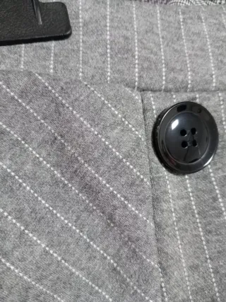 Gonna dritta gessata grigia