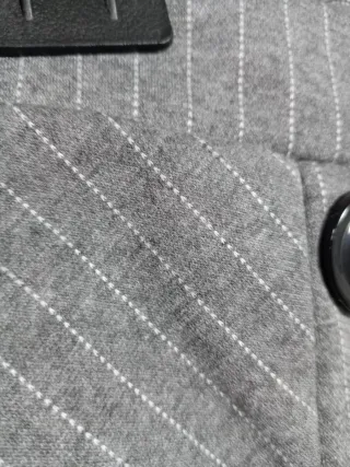 Gonna dritta gessata grigia