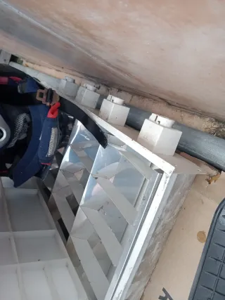 Luminaria fluorescente metálica