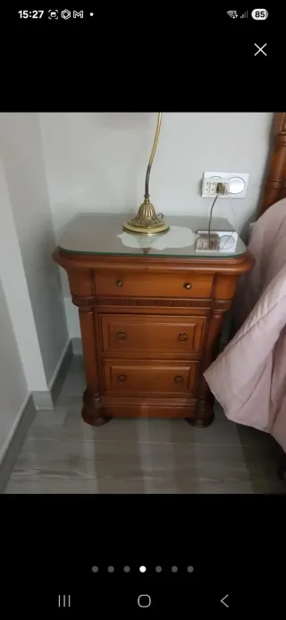 Dormitorio completo madera cerezo, negociable