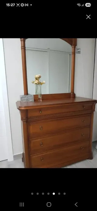 Dormitorio completo madera cerezo, negociable