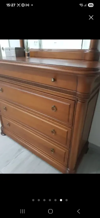 Dormitorio completo madera cerezo, negociable