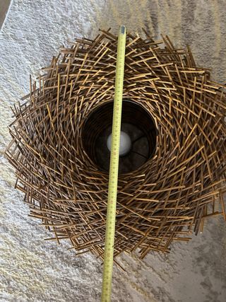 Lámpara ambiental salón bambú