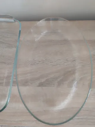 Juego de 2 fuentes de vidrio para horno