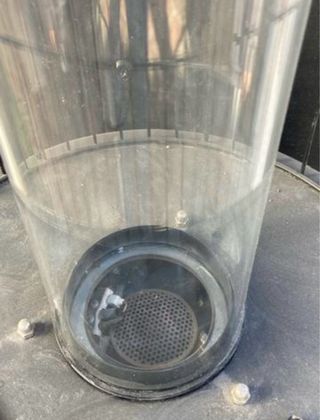 Estufa exterior a gas negra