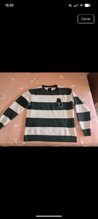 Sudadera Rayas Verde y Blanca