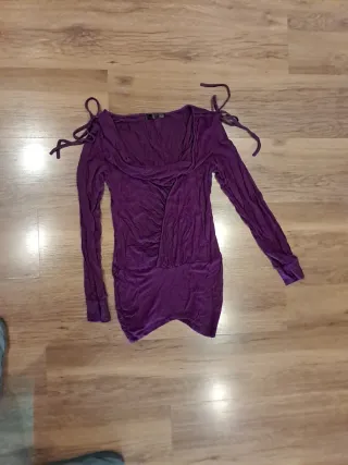 Camiseta lila manga larga S/M