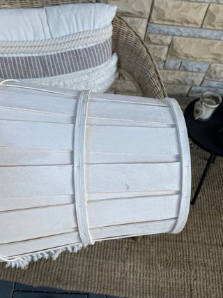 Fioriera in legno bianco