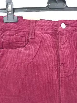 Gonna in velluto bordeaux