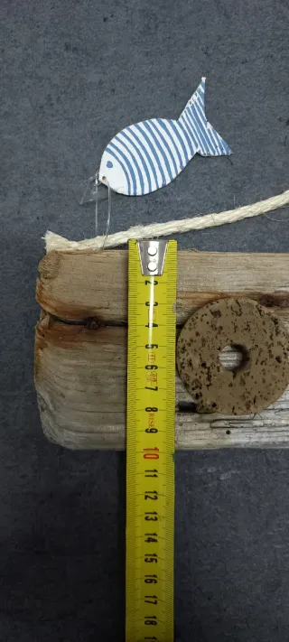 Letrero Ongi Etorri con Madera Flotante y pececito