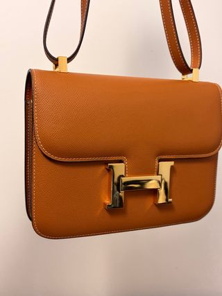 Bolso Hermès Naranja Dorado