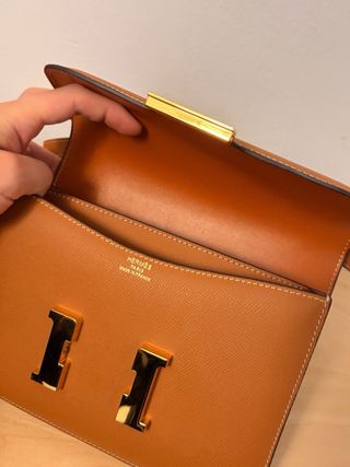 Bolso Hermès Naranja Dorado