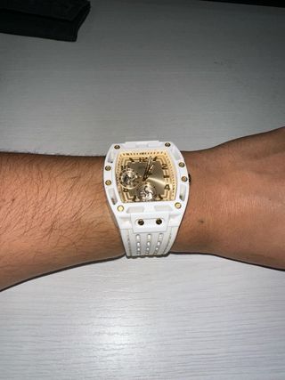 Reloj Guess Blanco y Dorado